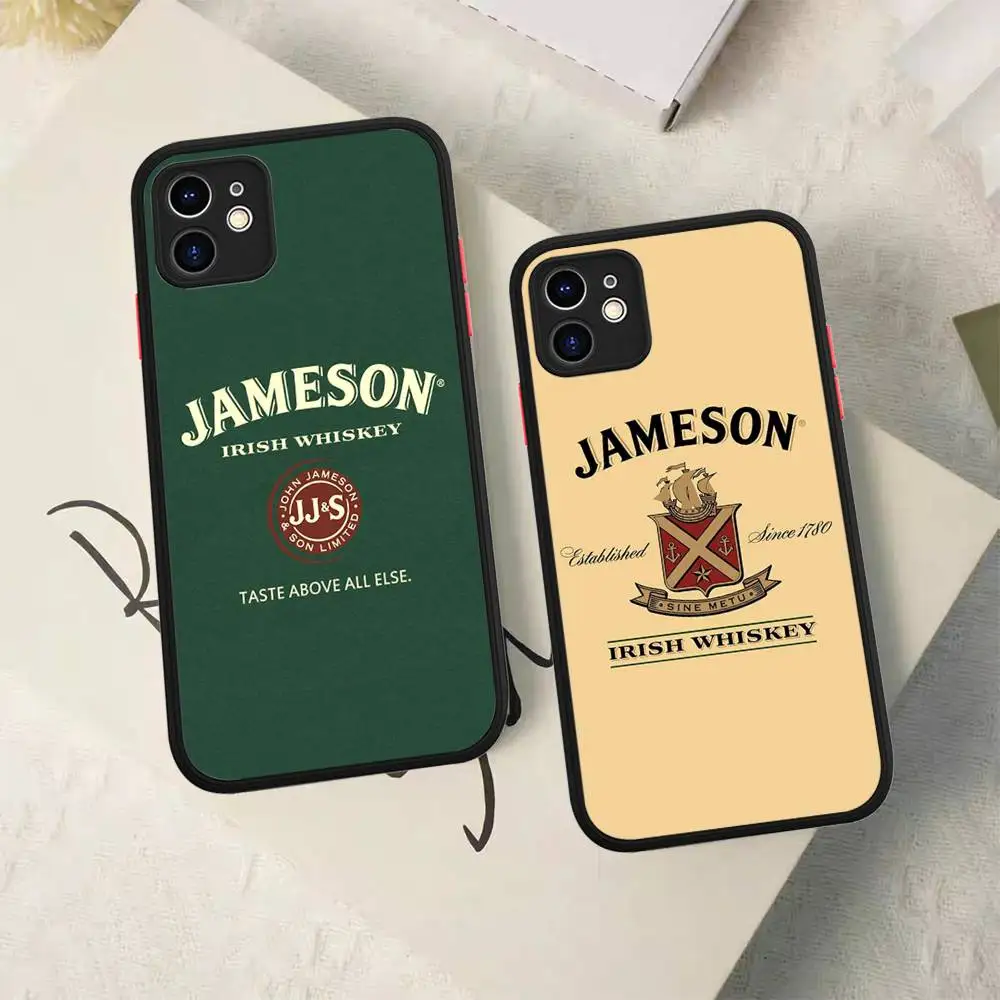 Funda de Silicona Mate con Logotipo de Jameson para iPhone 16 Pro Max 15 14 13 12 11 X XS MAX