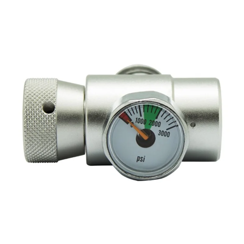 

For 3000 PSI CO2 Fill Adapter Regulator On/Off Metering Valve For Outdoor Adapter, Silver Durable Easy Install Easy To Use