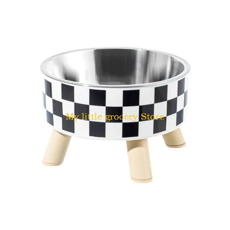 D5BD Ergonomic Elevated Dog Bowls Pet Dog Feeding Station Insert Dish