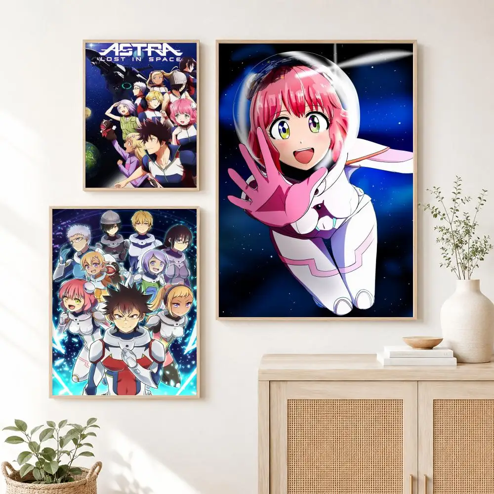 Anime A-Astra Lost in Space Poster Self Adhesive Wall Art Decor for Bedroom Living Room Office Home Halloween Gift