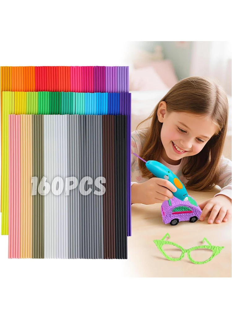 360/160 STKS 32 Kleuren 3D Pen Filament Vullingen Compatibel met 3 Doodler Start + 2.5mm 3D Printer Doodler Pen Refill Packs voor Kinderen - afbeelding 2