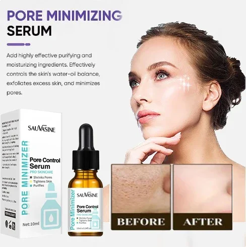 Acid Pore Shrinking Serum Face Removing Large Pores Tightening Repairing Facial Pore Minimizing Essence Oil Firm Skin Care