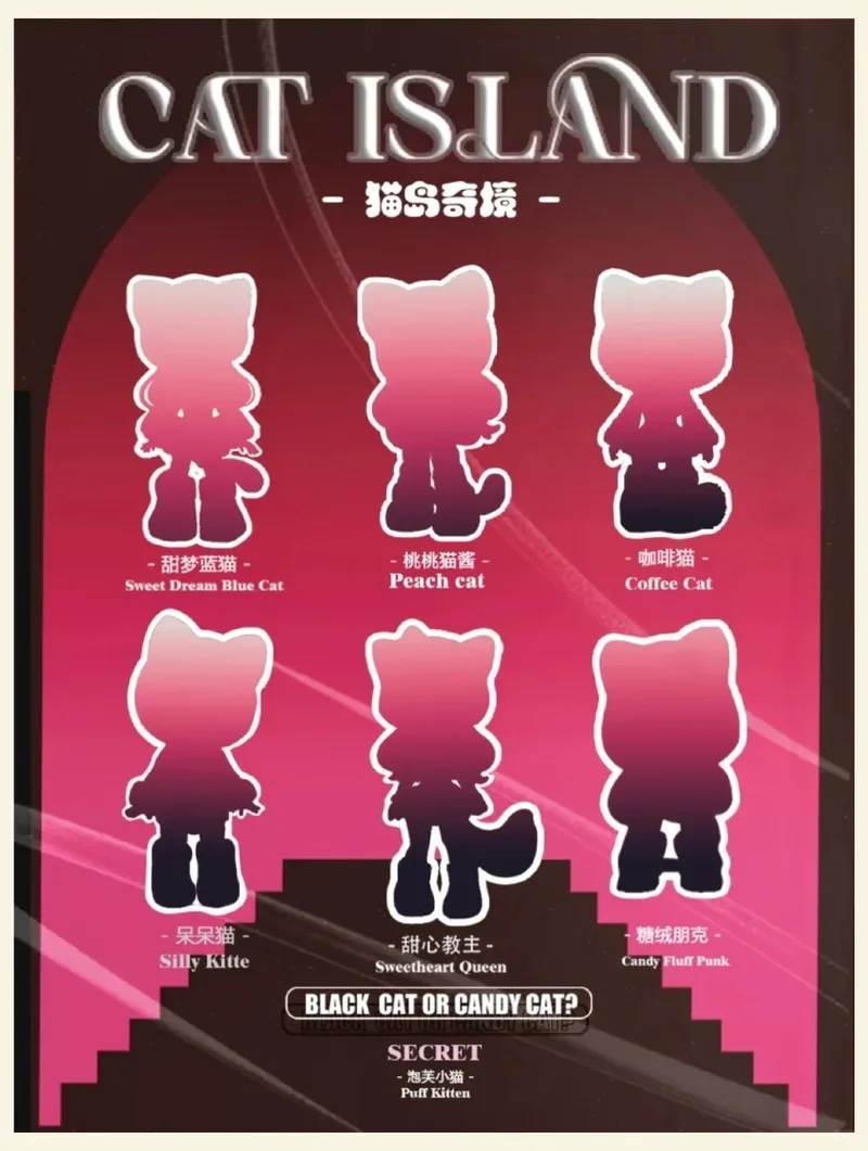 재고 있음 고양이 섬 원더랜드 BJD 랜덤박스 시리즈 데스크탑 장식품 모델 예쁜 소녀 인형 MJD 모바일 인형 어린이 장난감 선물