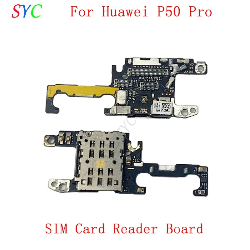 

Sim Card Reader Holder Tray Slot Flex Cable For Huawei P50 Pro Sim Card Reader Board Repair Parts