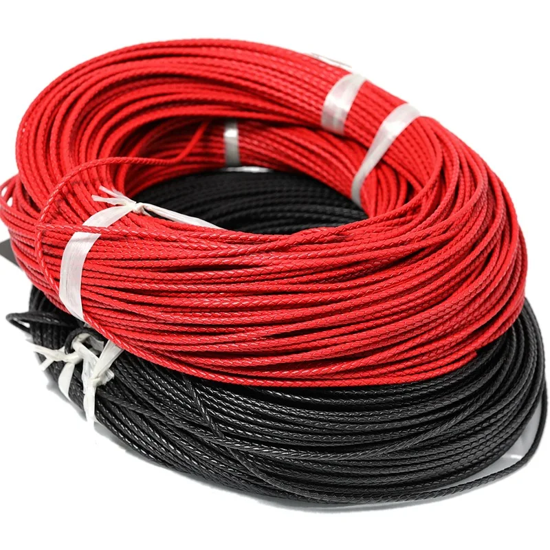 5 Meters/Lot Genuine Leather Cord Round 2mm 3mm 4mm 5mm 6mm DIY Bracelet Necklace Keychain Jewelry Handmade Craft