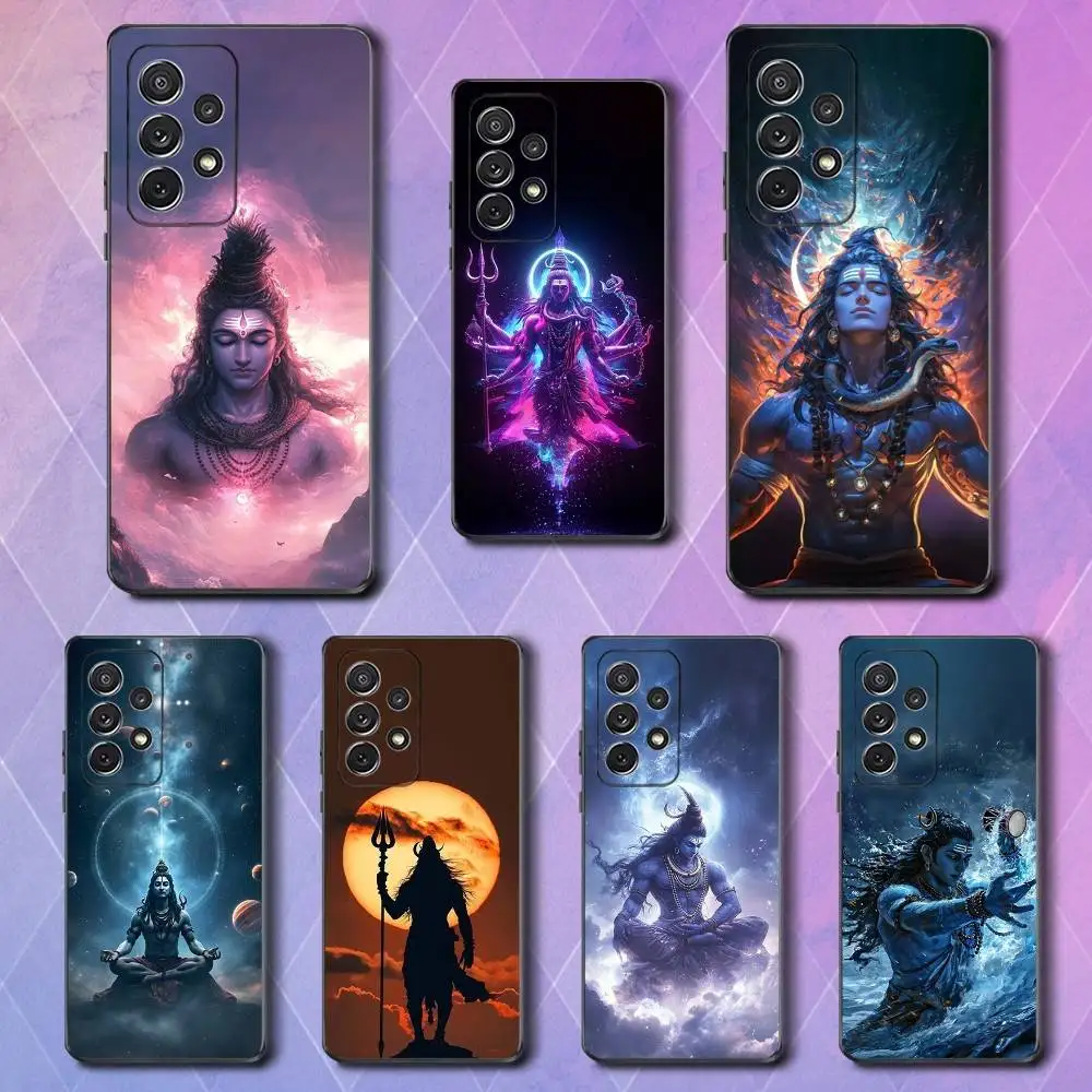 

India Mythology Lord Shiva Phone Case For Samsung S25,S24,S23,S22,S21,S20,S10,Ultra,Plus,Lite,FE,Soft Silicone Black Cover