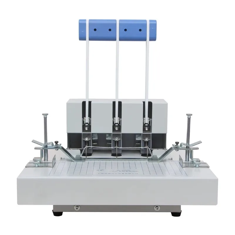 QY-6115D Three Hole Wire Assembly Machine for Punching and Threading Personnel File Binding Machine