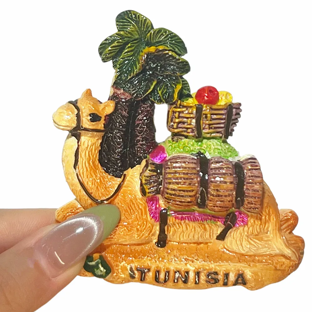 Tunisia 3D Camel Fridge Magnet, Resin Desert Souvenir, Gift & Collectible