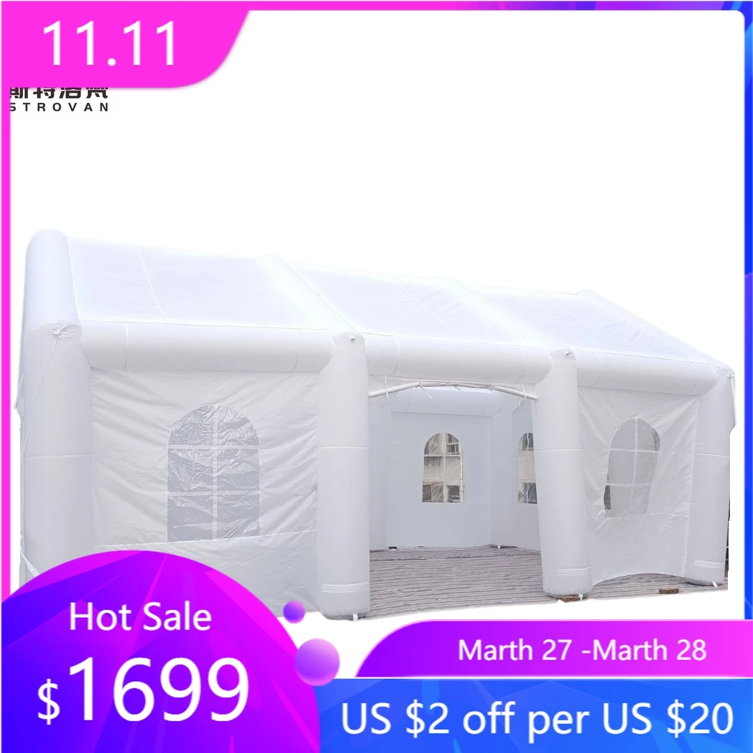 

STLF Commercial Tent Inflatable House Building, White Color Inflatable Tent for Outdoor Events & Parties, Inflatable Wedding Ten