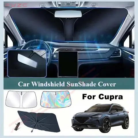 Car Sun Visor For Cupra Tavascan 2023~2026 2024 2025 Auto Front Windshield Sunshade Heat Insulation Summer Cooling Accessories