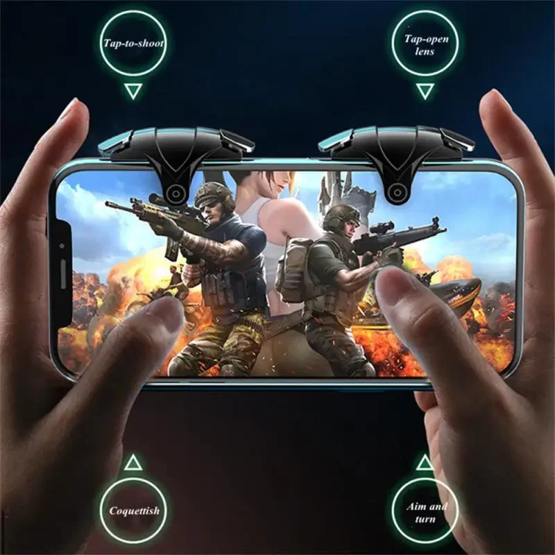 Gioco per telefono cellulare Trigger Gioco PUBG Shooter Joystick Gamepad Tiro ABS Tasto di mira Controller L1 R1 per IOS Android
