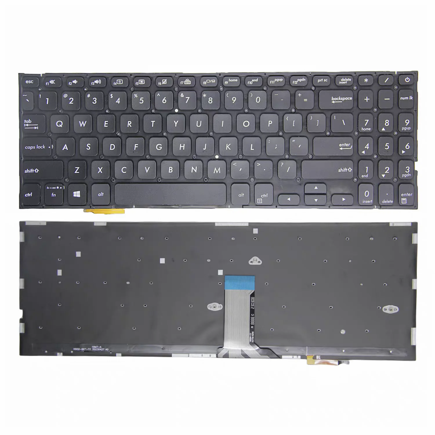 New US Backlit Keyboard for ASUS vivobook S530 S15 S530U S530F S530UF S530FA S530FN X530M X530 S5300 Laptop silver