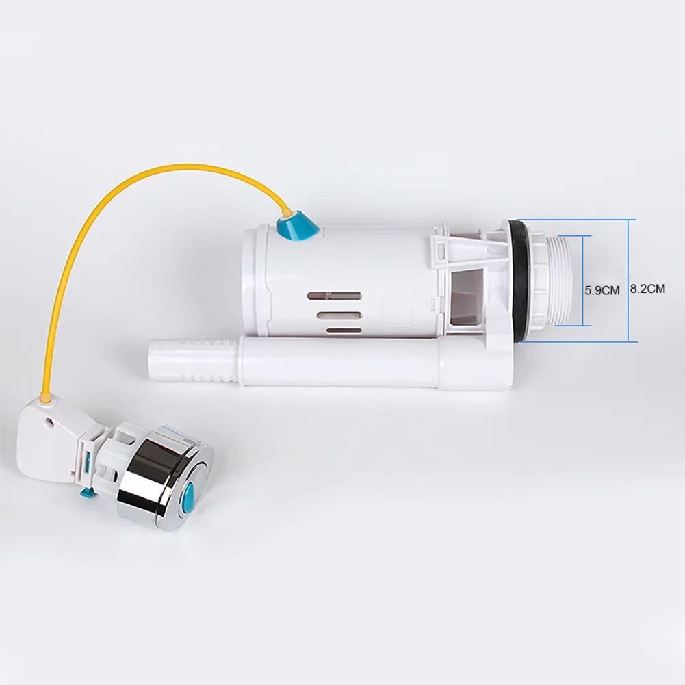 Toilet Cistern Dual Flush Valve Push Button, Chrome Oval Dual Flush Button, ABS Material, 1 5 and 2 Cistern Outlet