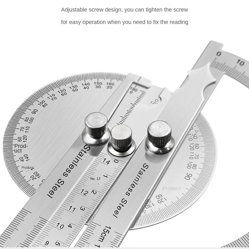 Stainless Steel 180 Degree Protractor Metal Angle Ruler professional Meter Ruler Gauge Finder Goniometer Conveyor Tool