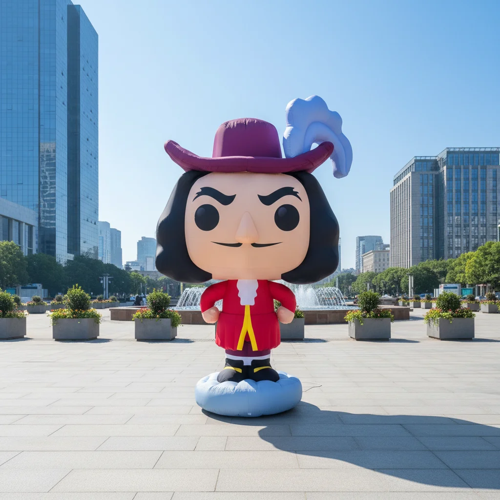 QIQU 210D Oxford Fabric Waterproof Character Model Villain Doll Halloween Events Captain Hook Inflatable Advertising