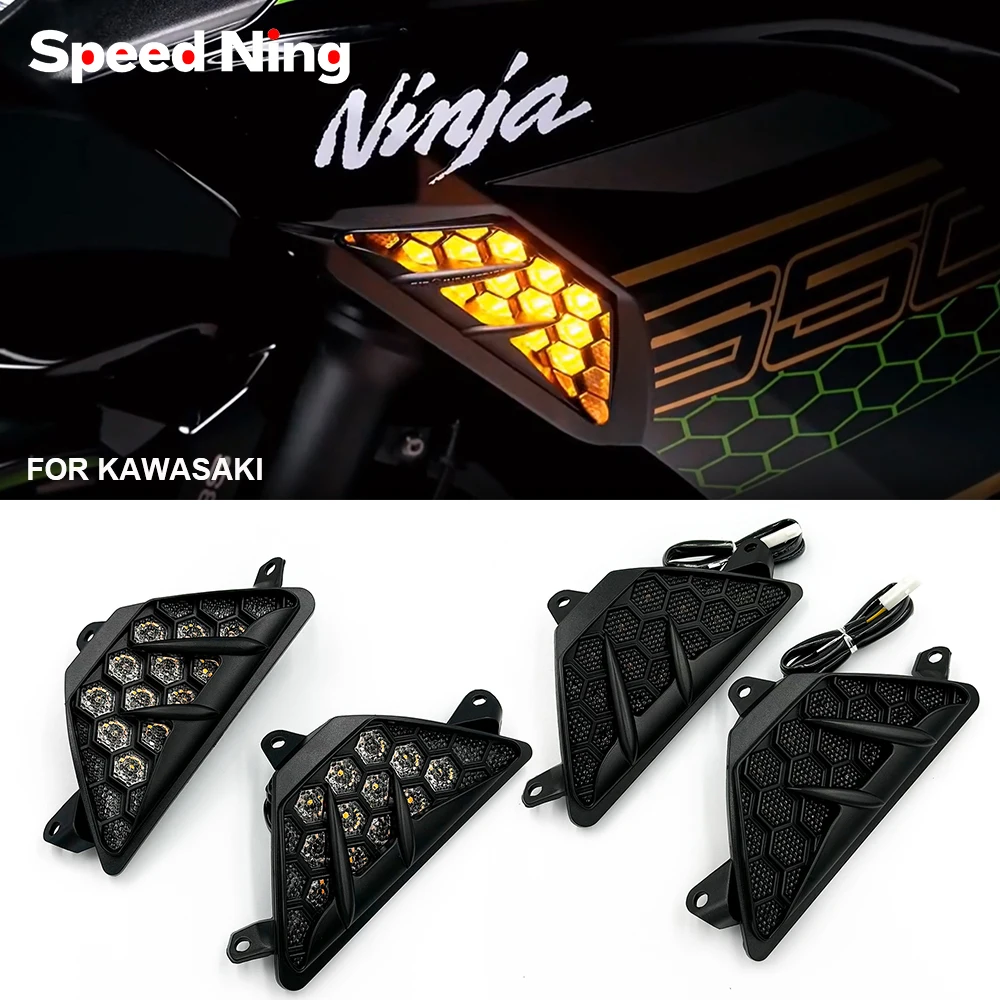 �y�Z�[�����z�t�����g LED �E�C���J�[�J���T�L�j���W�� 250 300 400 650 1000SX ZX6R ZX25R Z1000SX ER6F �I�[�g�o�C�����v�_�ŃC���W�P�[�^���C�g