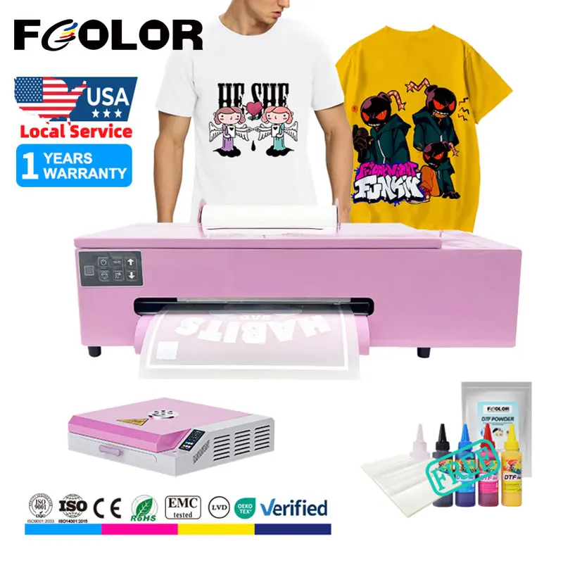 

Fcolor DTF Printer For Epson XP600 L18050 T shirt Printing Machine Direct to Film Transfer Fabric Printer A3 DTF Printer