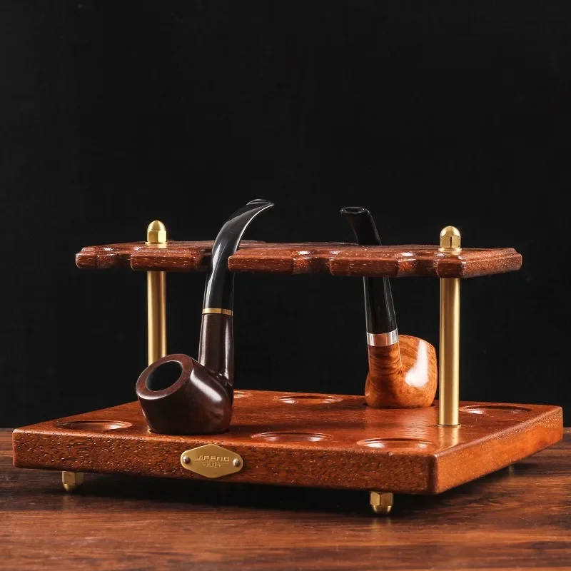 

Portable Solid Wood Pipe Smoking Holder for Household Use Multifunctional Large Caliber Pipe Holder
