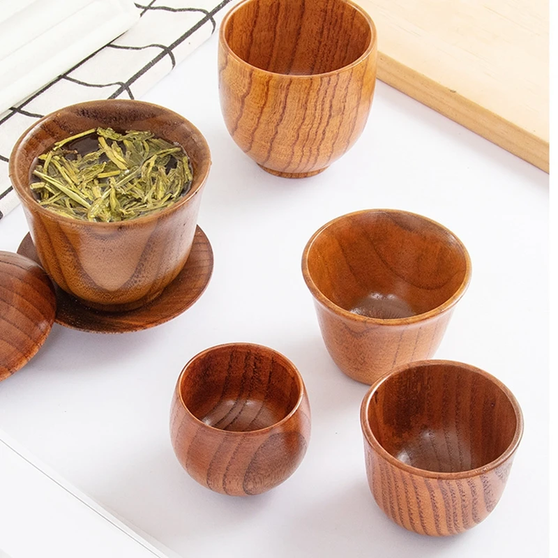 

1pc Wood Small Coffee Cup, Espresso Cup, Tea Hourglass, Tea Filters, Tea Mugs, Wooden Drinking Cup For Tea, Water, Juice, Milk