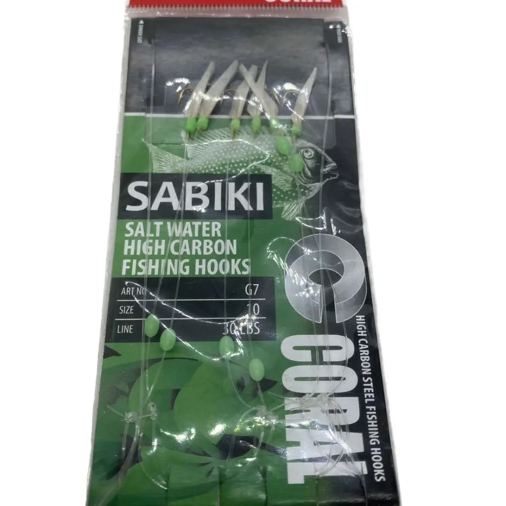 

With Barb Fishing Sabiki Rigs Noctilucent Light Luminescent Lunker Sabiki Lure Strong Flexible Sea Fishing Tackle