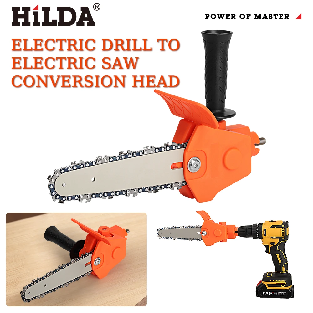 

HILDA 4/6 Inch Electric Drill Modified To Electric Chainsaw Adapter Electric Chain Saw Portable Pruning Saw Power Tool Household
