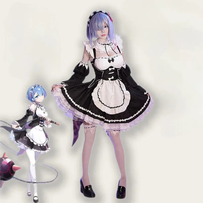 

DY2025Rem Cosplay Costume Re:Life in A Different World From Zero Full Set Performance Cosplay Costume Christmas Event Performanc