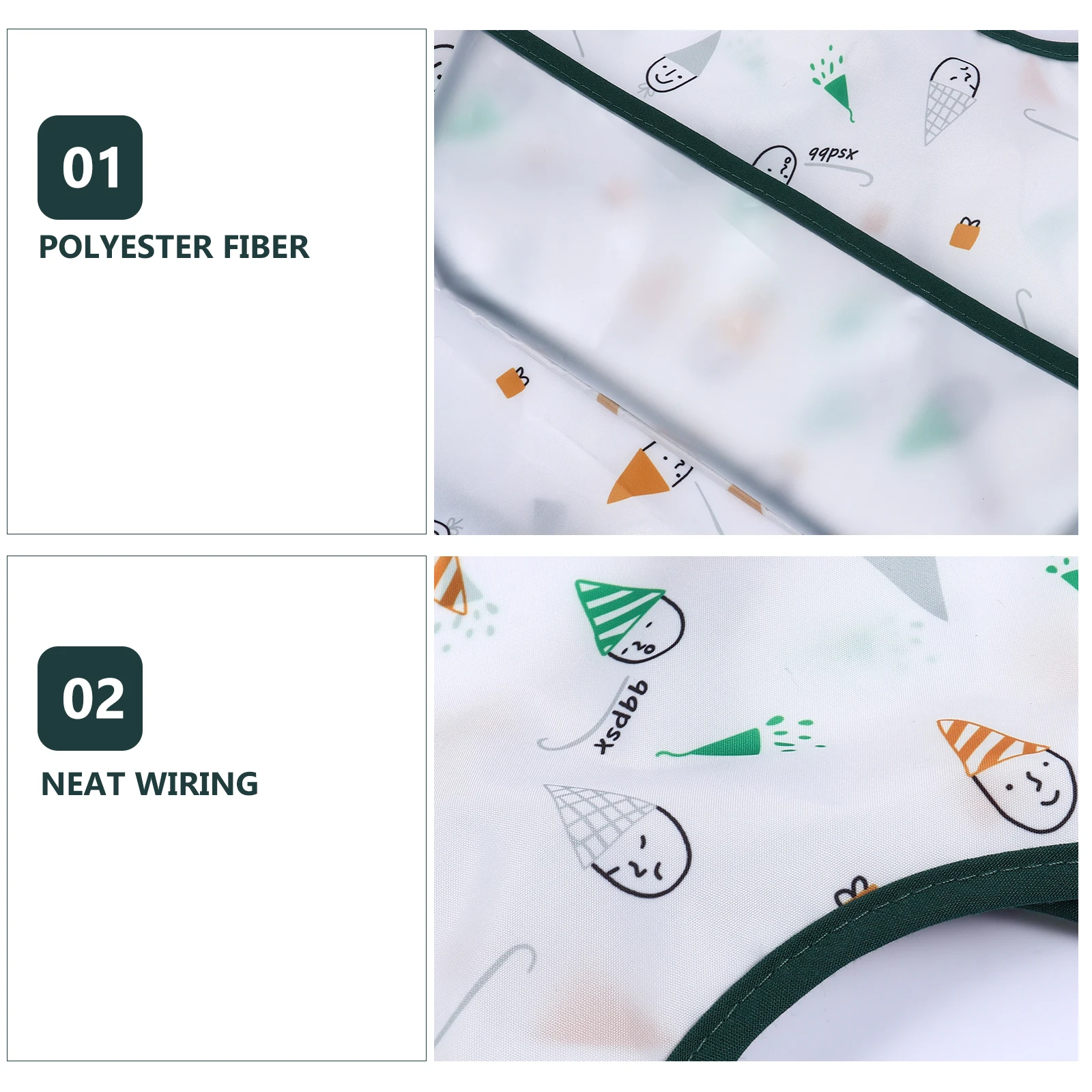 

Водонепроницаемый детский фартук с мультяшным рисунком, длинными рукавами и регулируемой горловиной для кормления младенцев и детей