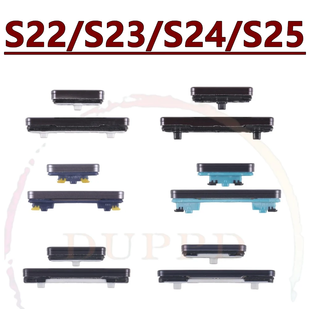 Power Volume Seitentasten für Samsung Galaxy S22 S23 S24 S25 Ultra S23FE S24FE S22+ S23+ S24+ S25+ Ein Aus Kleine Seitentasten Teile