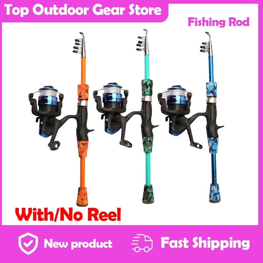 الصيد يتقلص القطب مع/لا المغازل بكرة 1.3/1.5/1.8 متر خفيفة الوزن قضيب تليسكوبي الصيد رود استبدال الملحقات #1