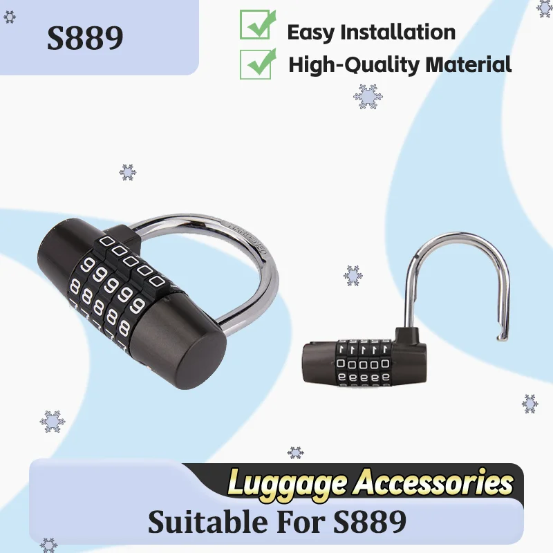 

For S889 Mini Combination Padlock Lightweight and Portable Travel Luggage Lock Backpack and Notebook Lock Simple Setup