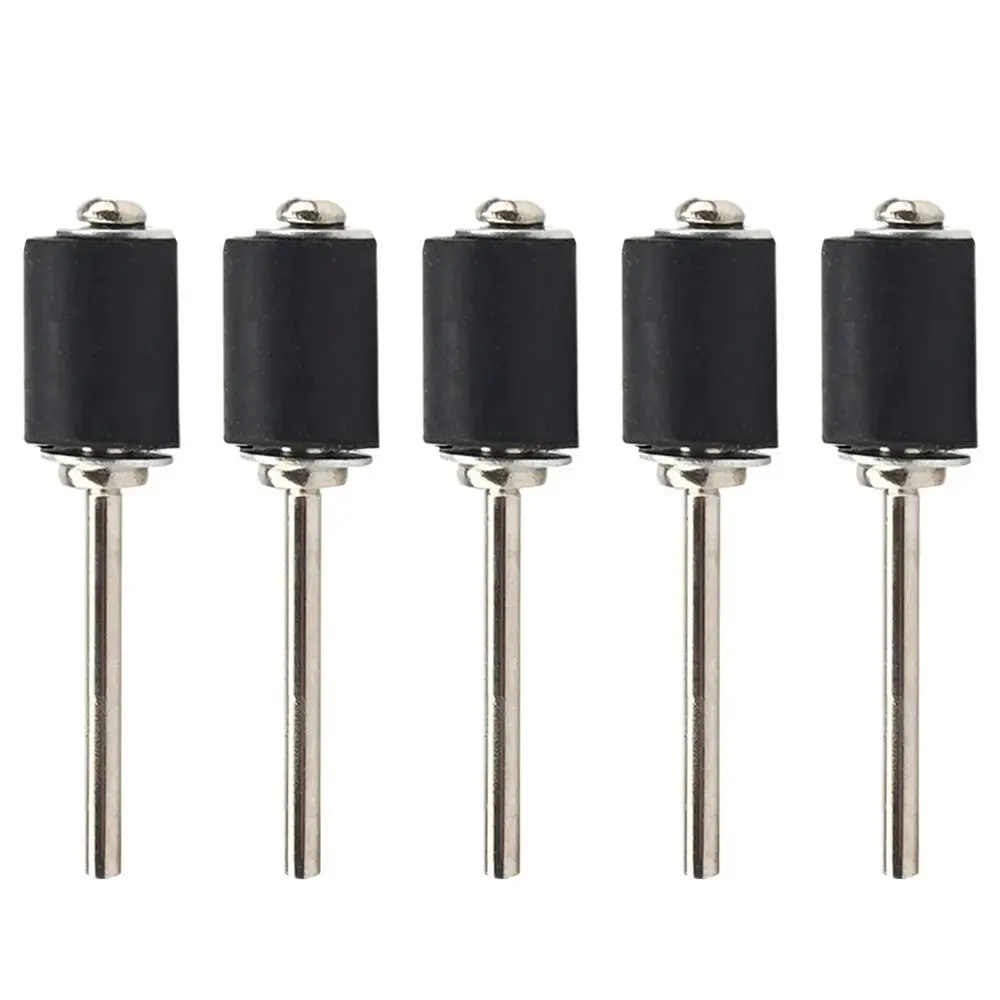 10Pcs/Set New 1/8inch Sanding Mandrels 6.35/9.5/12.7mm Rubber Sandpaper Circle Kit Grinder Drum Rod Abrasive Tool