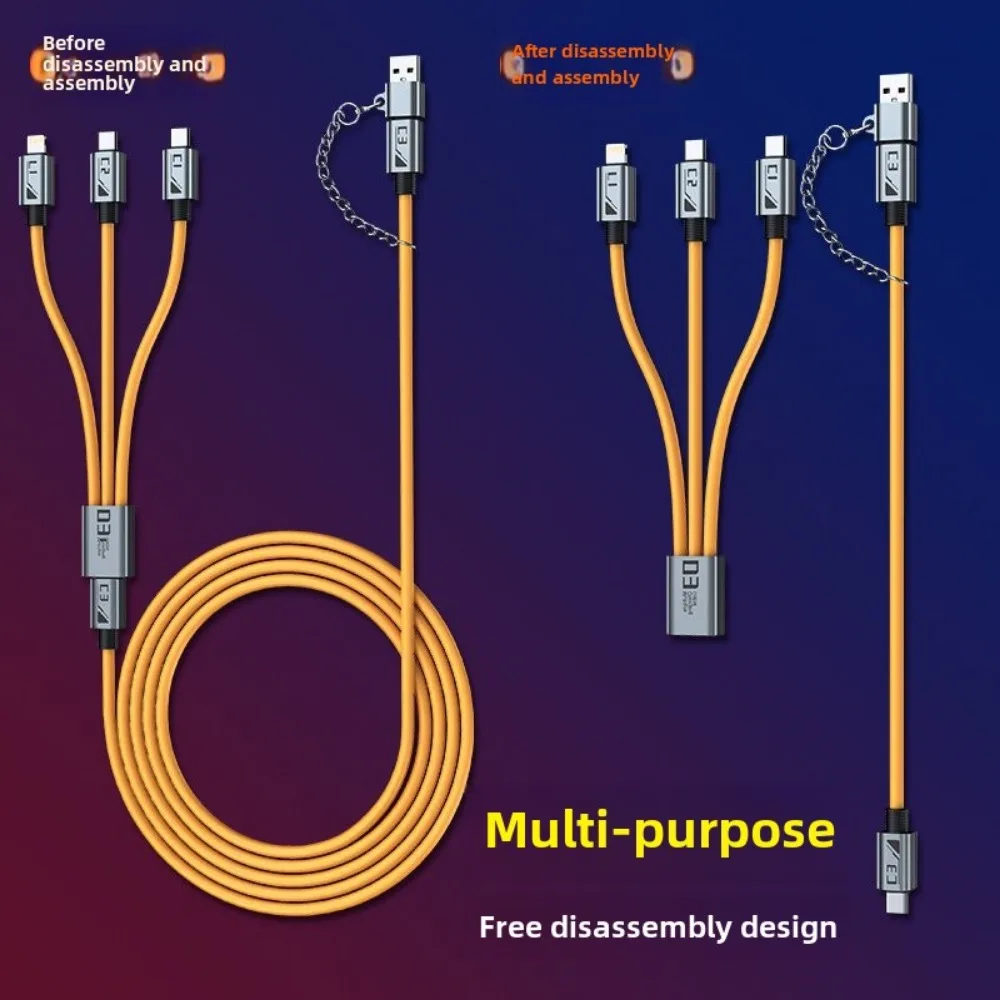 100W USB Type C Cable 4 in 1 PD 100W USB C to Type C Fast Charging Data Cable for Phone image 5