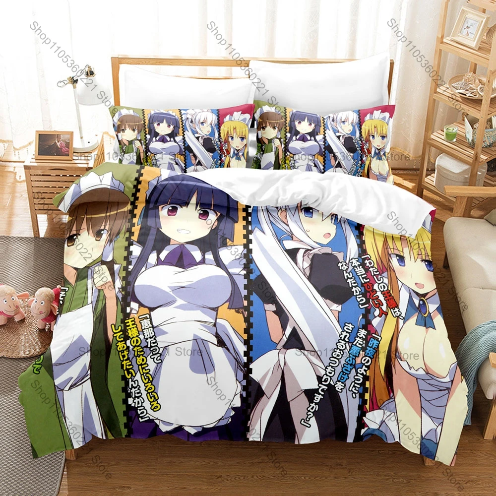 Campione! Godou Erica Fantasy God Slayer Anime 3D Print Bedding Set Duvet Cover + 2 Pillowcases Bed Linen For Light Novel Fans