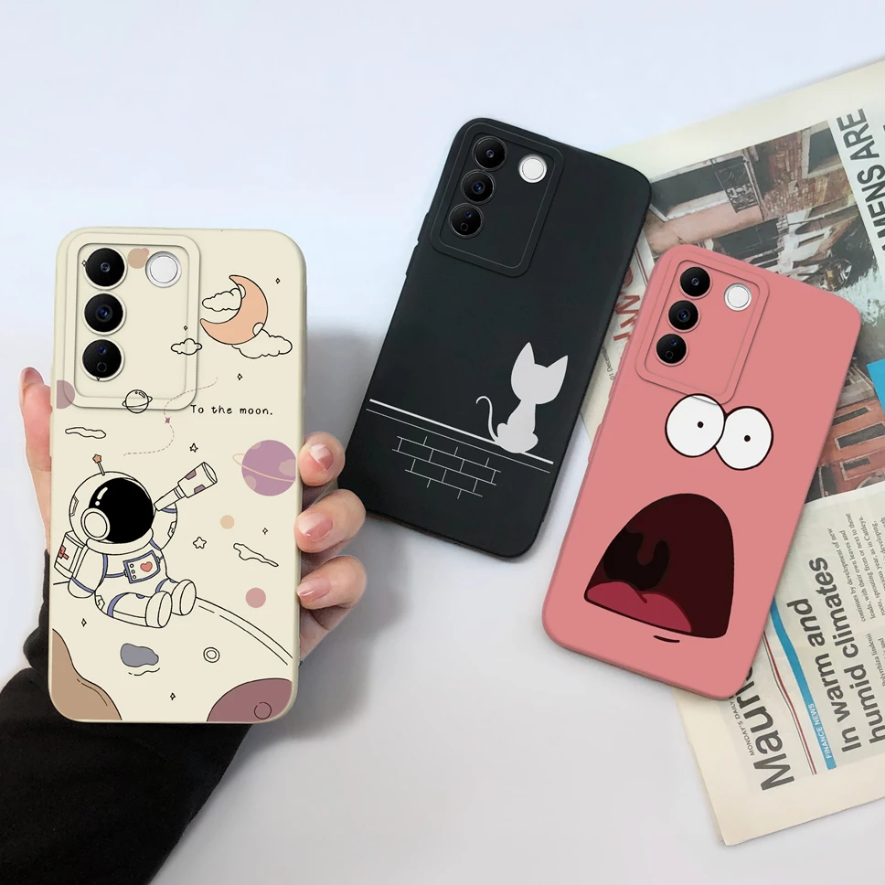 For Vivo V27 Pro Case Vivo V27e Cover Cute Astronaut Cartoon Soft Case For Vivo V27 5G V 27e S16 Pro S16e V27Pro Fundas