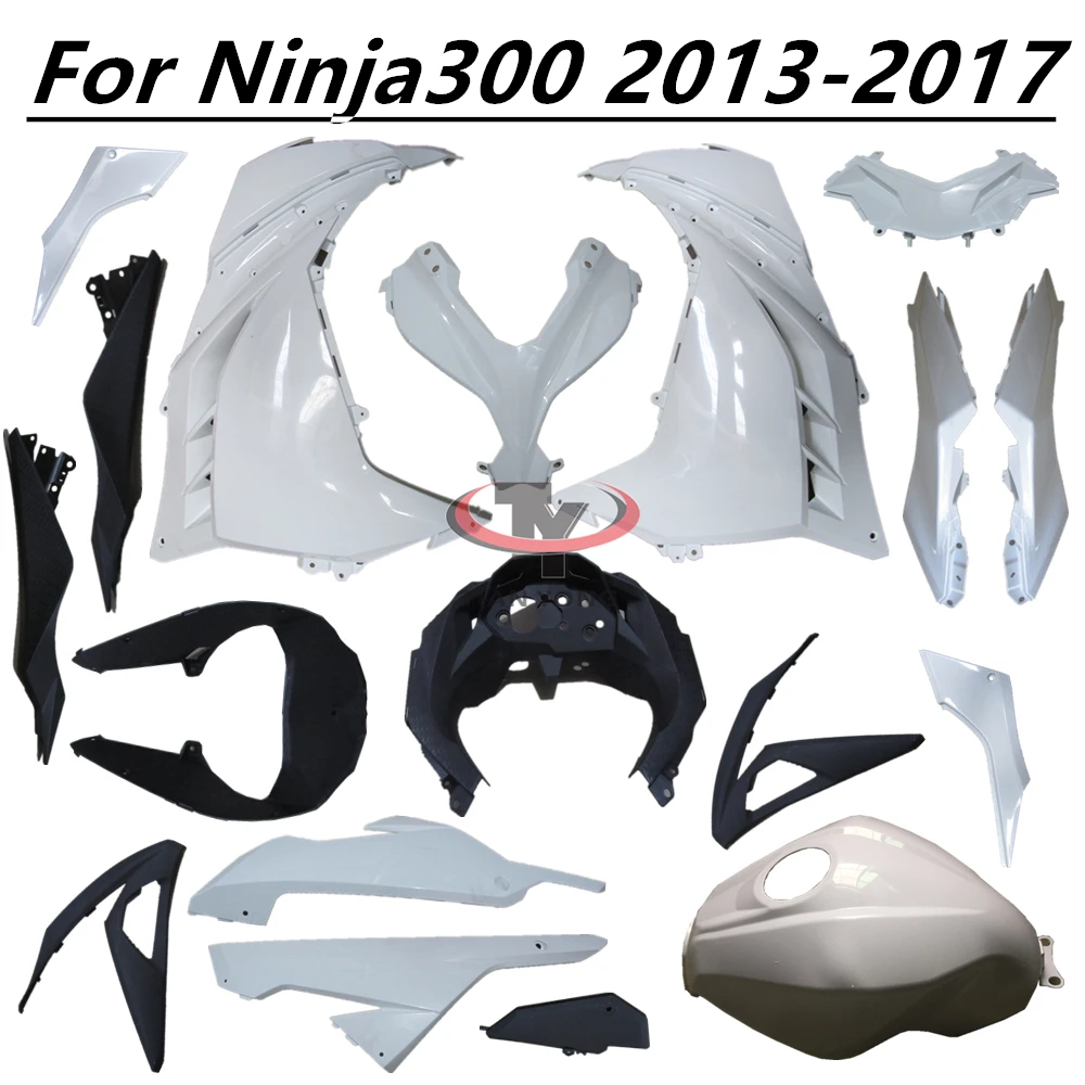 Motorcycle For Ninja300 2013 2014 2015 2016 2017 Fit ninja 300 Unpainted Fairing Bodywork Injection Accessories Plastic parts view 2