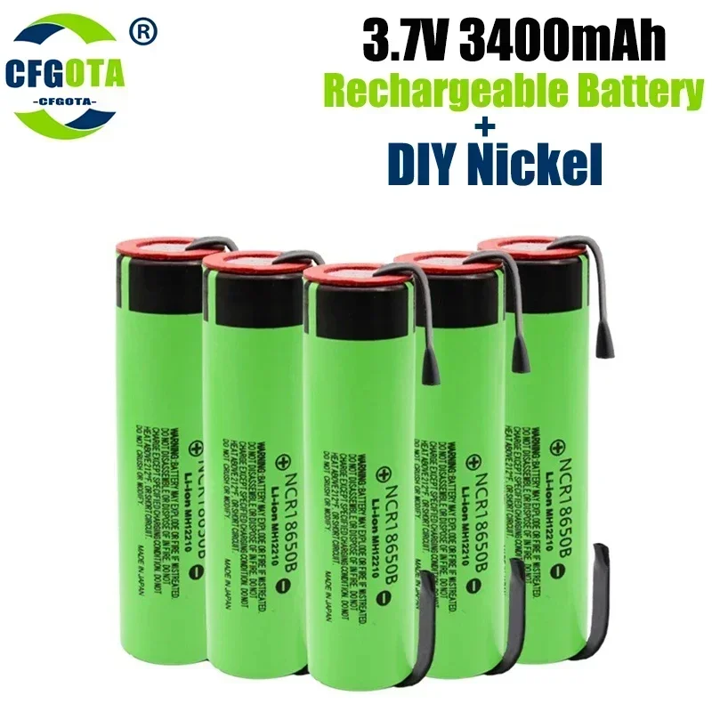 New Original 18650 NCR18650B 3.7V 3400mah 18650 Lithium Battery For Welding Nickel Batteries