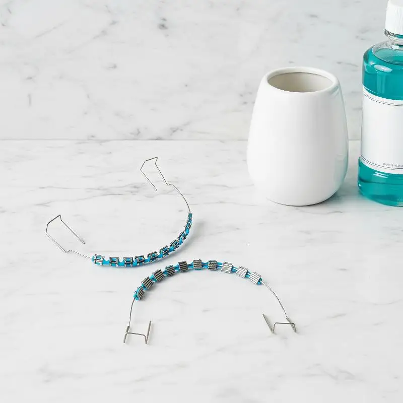 【Y】Fashion Braces 1 Pair Colorful Temporary Tooth Decoration With Metal Wires Metal Bracket Ties High Quality