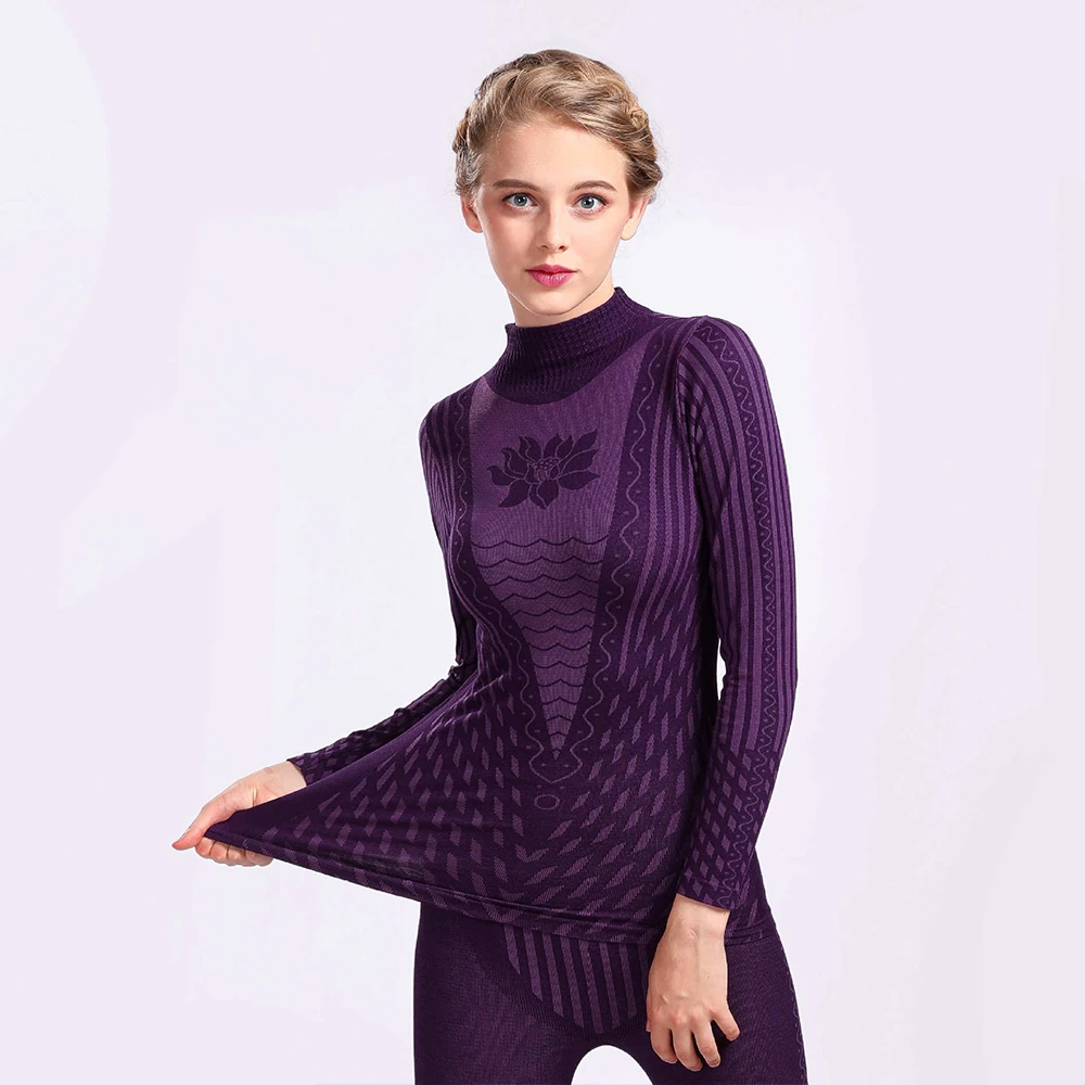 

Женский комплект нижнего белья для катания на лыжах для девочек, термобелье для фитнеса, тренажерного зала, лыж, сноуборда, спортивный костюм для бега, йоги, длинные кальсоны 02