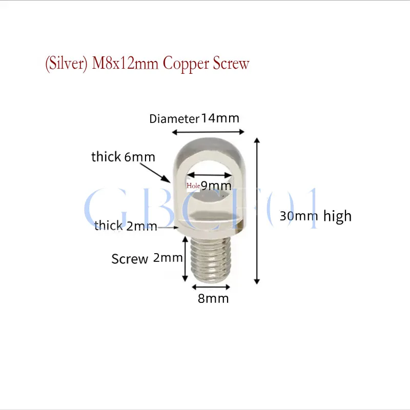 Copper Lifting Ring Eye Bolt M4 M5 M6 M8 Brass Ear Screw for Wire Rope Plant Light Drone Suspension DIY Hardware