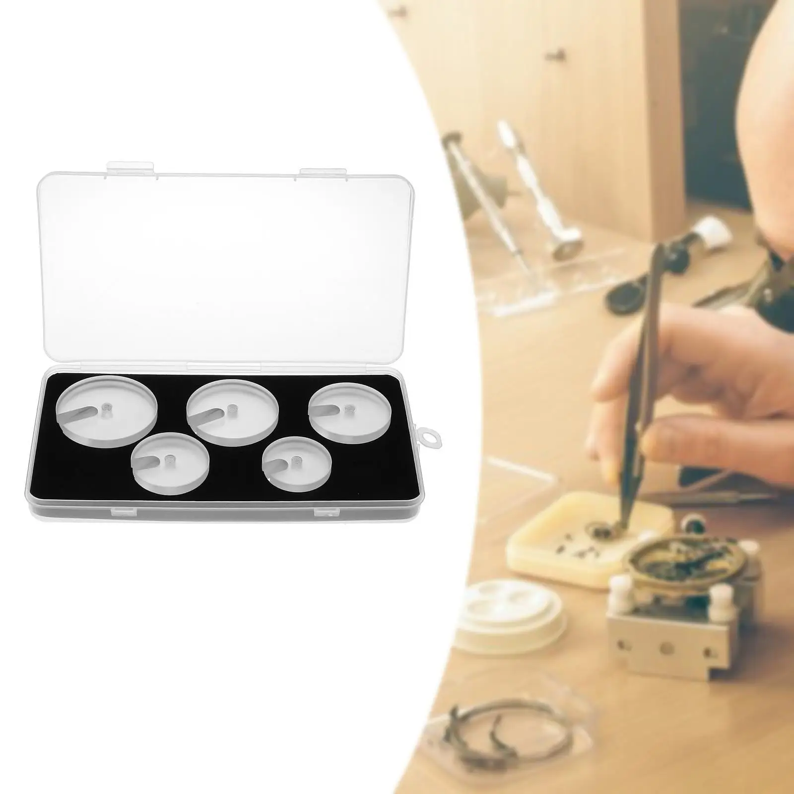 5x Watch Crystal Press Tool Watch Face Press Professional Watch Crystal Glass Press