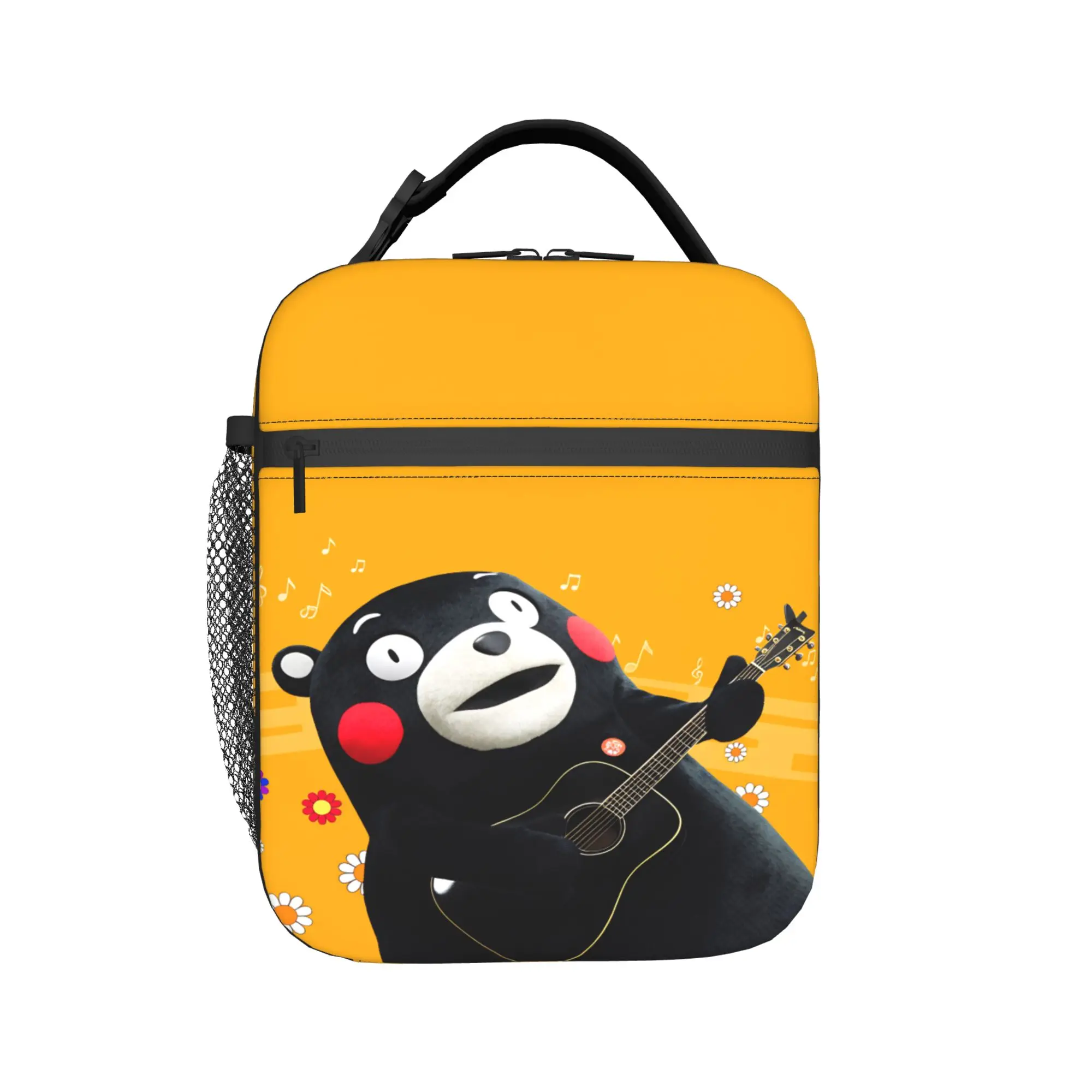 Satanic Bear Lunch Bag  Retro Lunch Box For Child School Portable Zipper Cooler Bag Waterproof Custom Thermal Tote Handbags