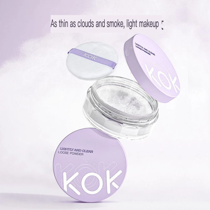Kok Loose Setting Makeup Powder - Oil Control Waterproof Sweatproof Brightening Matte Finish Affordable Large Capacity 18G for S