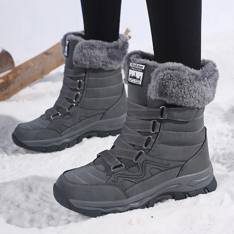 

Snow Boots Woman Fur Ladies Shoes Platform Women Booties Casual Ankle Boots Plus Size Botas Mujer Women's Winter Shoes Boots