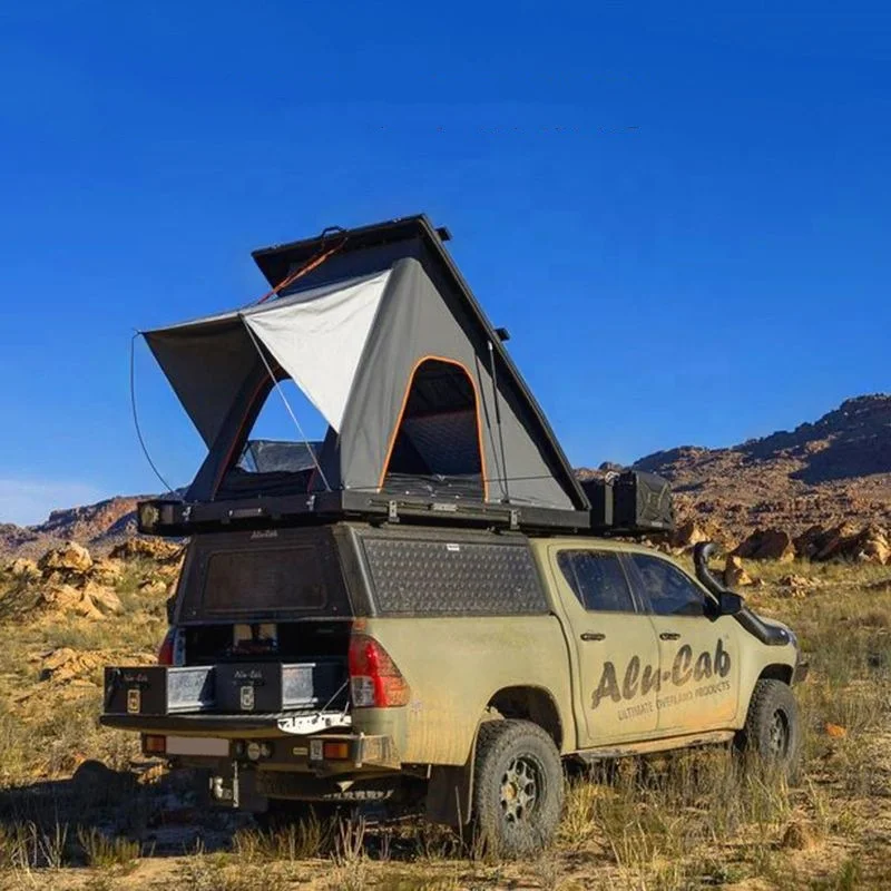 

High Quality 3-4 Person Aluminum Alloy Oxford T/C Folding Waterproof Pickup Truck Canopy Hard Shell Roof Top Tent for Camping