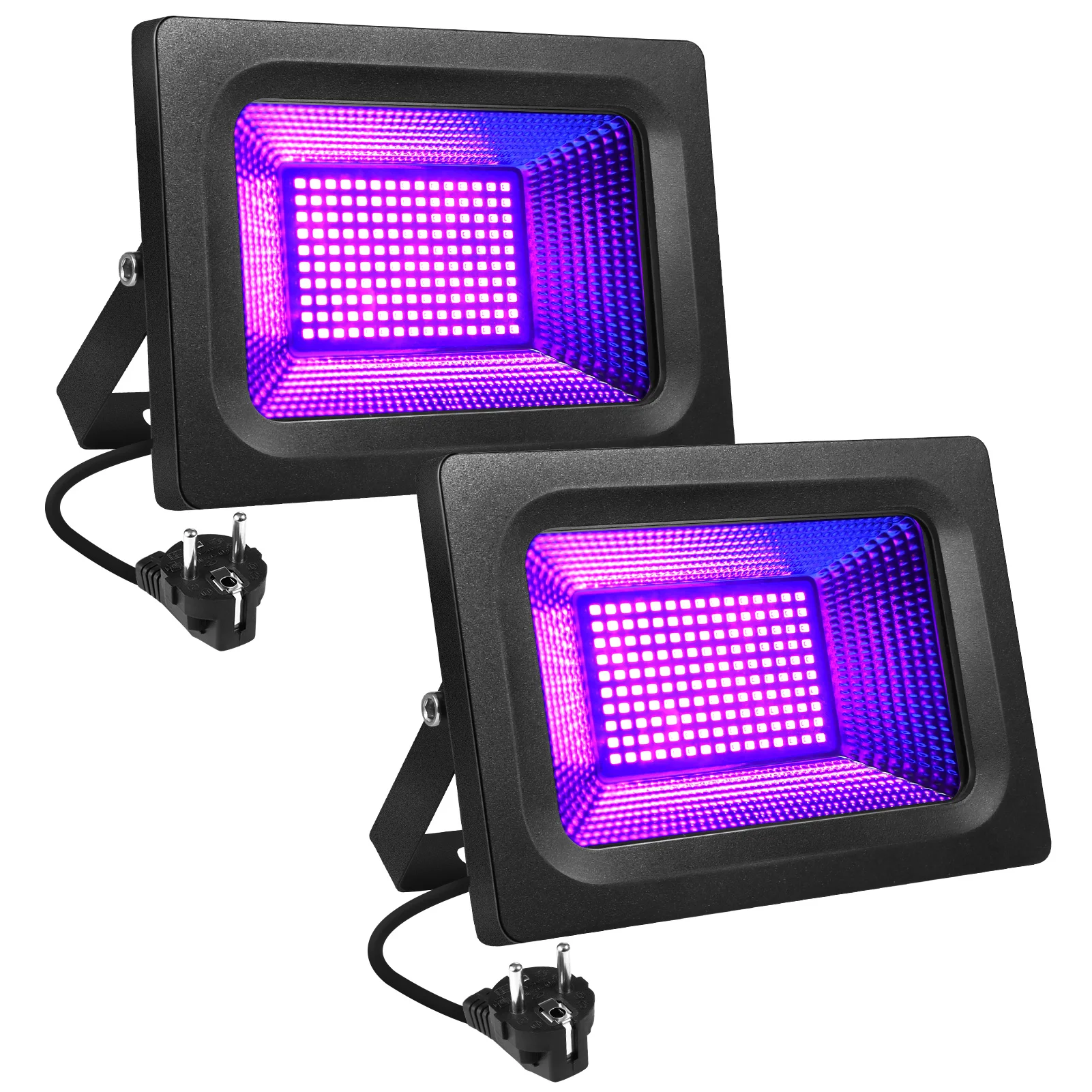 2 Pack IP66 Waterproof Stage Lights, 30W UV LED Lights for Party, Aquarium, Body Paint, Fluorescent Poster, Neon Glow