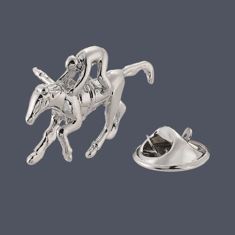 High end men\'s women\'s brooches Sports horse racing design lapel pins hats scarves coats neckpins accessories jewelry gifts