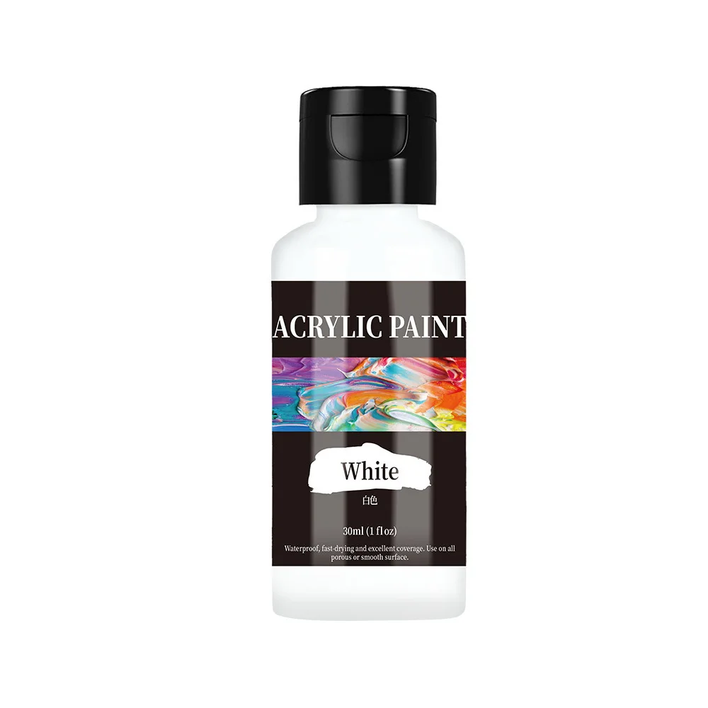 24-Farben 30ml Transparente Wasserbasierte Acrylfarbe für Leder und Holz Dekorative Malerei – Detail 2