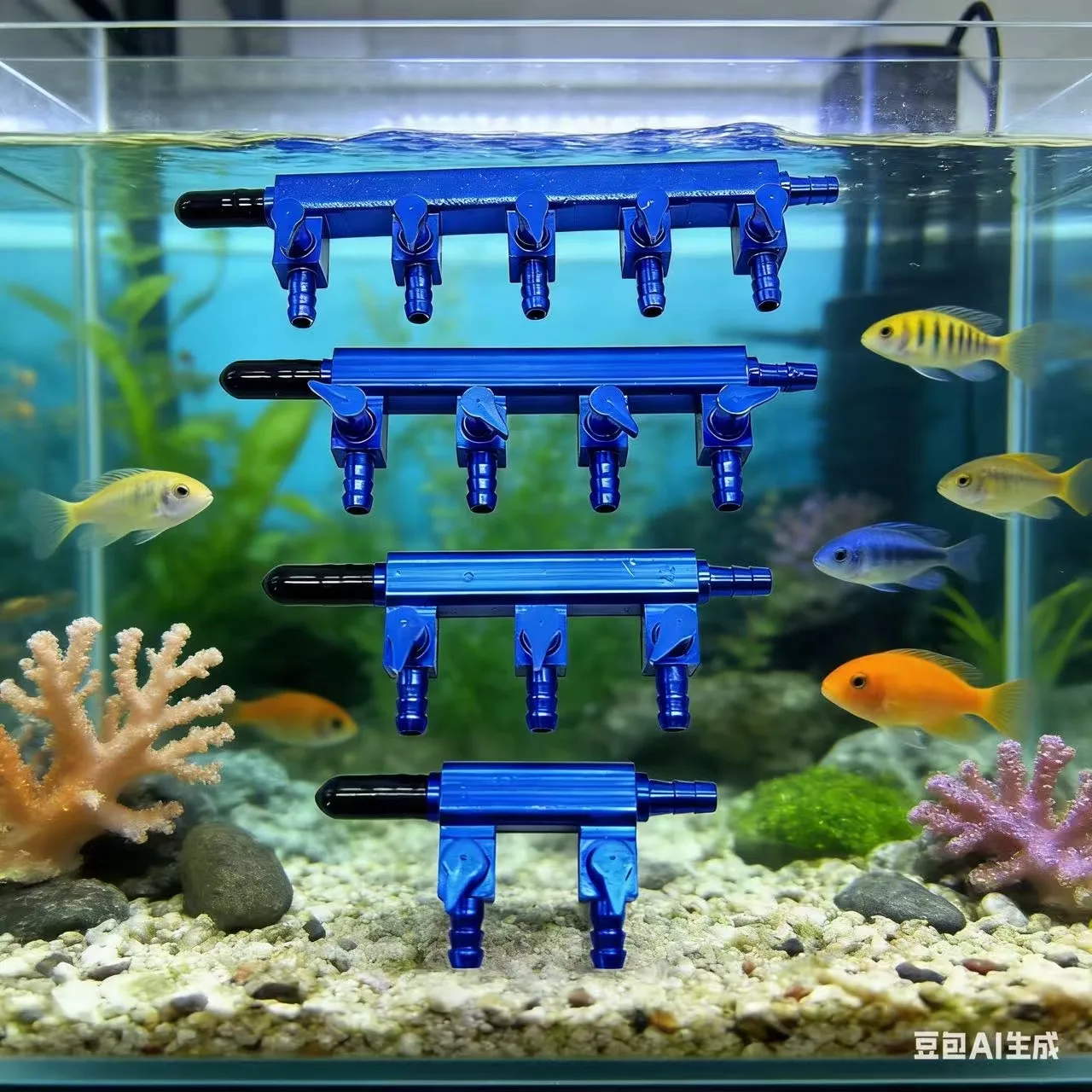 Neue Aquarium Air Splitter Ventil Aquarium Luftpumpe Fluss Splitter Verteiler Pumpe Ventil Tap Hebel Control Schalter Ventil