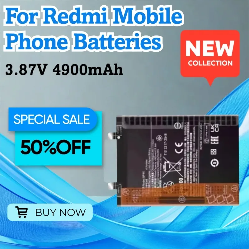 

3.87V 4900mAh BP4K Mobile Phone Battery for Redmi Note 12Pro Speed Extreme Edition/Note12 Turbo