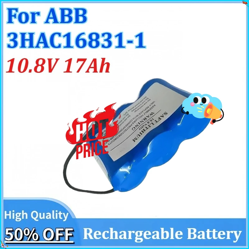 

For ABB 3HAC16831-1 10.8V 17Ah Robot Arm CPU Non-rechargeable Lithium Battery Pack Newly Upgraded Battery Replacement